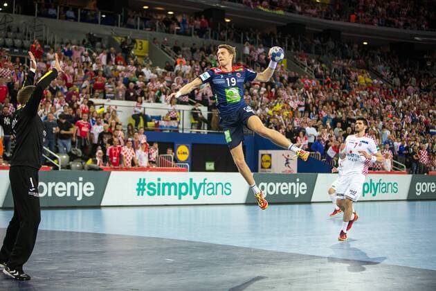 BJORNSEN Kristian (Norvege - Norway) HANDBALL : Croatie vs Norvege - Championnat d europe EHF - Zagreb - 20 01 2018 TheophileLaurent Panoramic 