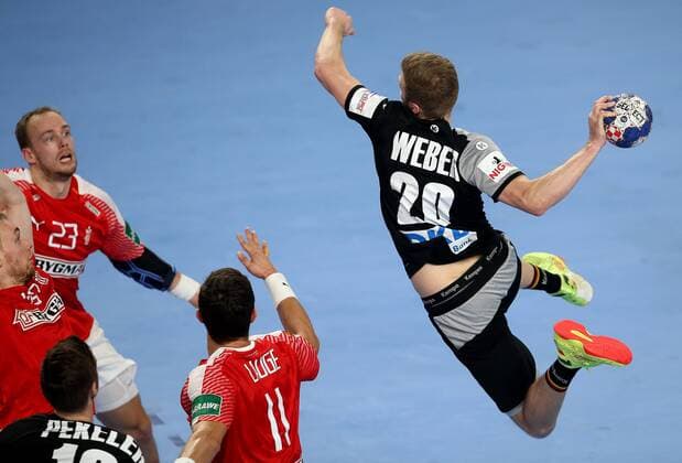 Handball, EM, Deutschland - Dänemark European Handball Championship, Group II, 4th round, Germany - Denmark 21.01.2018., Arena Varazdin, Varazdin, Croatia - 2018 European Men s Handball Championship, Group II, 4th round, Germany - Denmark. Philipp Weber .  IgorxKralj PIXSELL