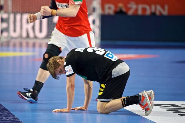 Bilder des Tages - SPORT Handball Varazdin 21.01.2018 Europameisterschaft Herren Männer Euro Europameisterschaften Zwischenrunde Deutschland (GER) - Dänemark (DAN) Rune Dahmke (Deutschland, No.34)