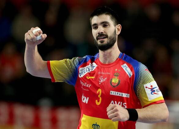 Handball, EM, Mazedonien - Spanien European Handball Championship, Group II, 4th round, FYR Macedonia - Spain 21.01.2018., Arena Varazdin, Varazdin, Croatia - 2018 European Men s Handball Championship, Group II, 4th round, FYR Macedonia - Spain. Eduardo Gurbindo IgorxKralj PIXSELL