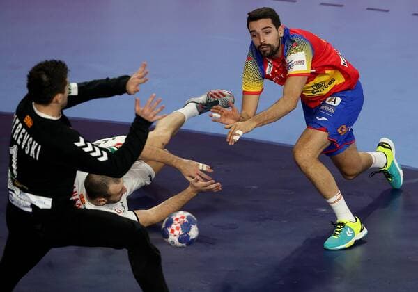 Handball, EM, Mazedonien - Spanien European Handball Championship, Group II, 4th round, FYR Macedonia - Spain 21.01.2018., Arena Varazdin, Varazdin, Croatia - 2018 European Men s Handball Championship, Group II, 4th round, FYR Macedonia - Spain. Ferran Sole IgorxKralj PIXSELL