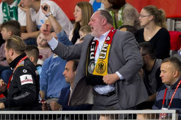 DHB-Praesident Andreas Michelmann freut sich ueber ein Tor. Deutschland - Tschechien, Hauptrunde, Handball, EHF Euro 2018, 19.01.18 Varazdin Varazdin Croatia Arena Varazdin Copyright: xAgentur54Gradx xFelixxKoenigx