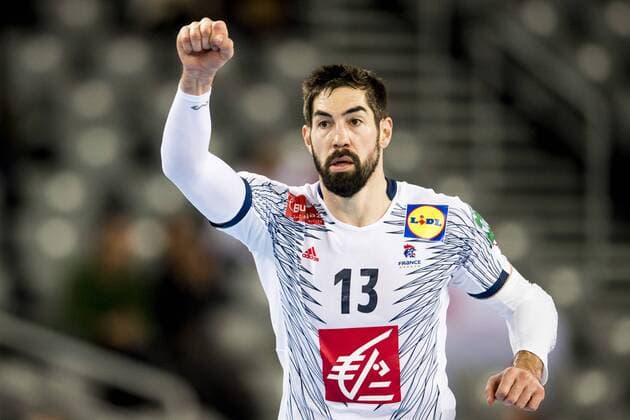 Handball, EM, Serbien - Frankreich 180122 Frankrikes Nikola Karabatic jublar under handbollsmatchen mellan Serbien och Frankrike under Handbolls-EM 2018 den 22 januari 2018 i Zagreb. Copyright: LUDVIGxTHUNMAN BB180122LT007