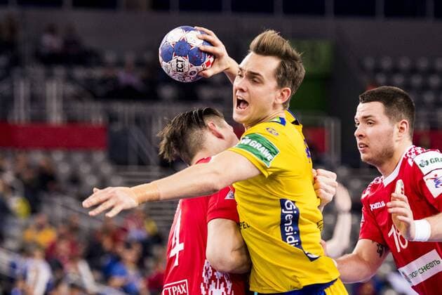 Bilder des Tages - SPORT Handball, EM, Schweden - Weißrussland 180122 Sveriges Hampus Wanne under handbollsmatchen mellan Sverige och Belarus under Handbolls-EM 2018 den 22 januari 2018 i Zagreb. Copyright: LUDVIGxTHUNMAN BB180122LT089