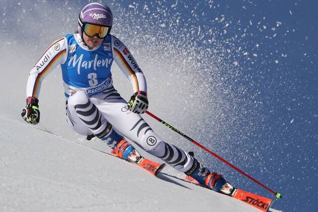 Themen der Woche - SPORT Bilder des Tages - SPORT ALPINE SKIING - FIS WC Kronplatz KRONPLATZ,ITALY,23.JAN.18 - ALPINE SKIING - FIS World Cup, giant slalom, ladies. Image shows VIktoria Rebensburg (GER). Keywords: Stoeckli. GEPAxpictures xAndreasxPranter