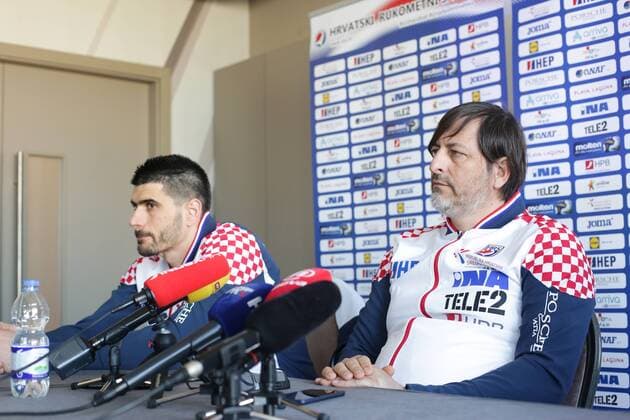 The Westin Hotel held a press conference PK Pressekonferenz of Croatian handball team 23.01.2018., Croatia, Zagreb - The Westin Hotel held a press conference of Croatian handball team, attended by Vlado Sola and Luka Stepancic.  LukaxStanzl PIXSELL