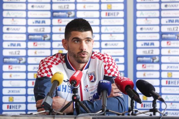 The Westin Hotel held a press conference PK Pressekonferenz of Croatian handball team 23.01.2018., Croatia, Zagreb - The Westin Hotel held a press conference of Croatian handball team, attended by Vlado Sola and Luka Stepancic.  LukaxStanzl PIXSELL