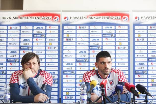 The Westin Hotel held a press conference PK Pressekonferenz of Croatian handball team 23.01.2018., Croatia, Zagreb - The Westin Hotel held a press conference of Croatian handball team, attended by Vlado Sola and Luka Stepancic.  LukaxStanzl PIXSELL