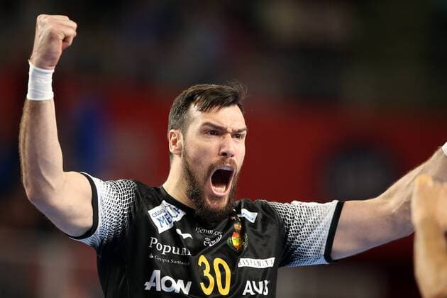 European Handball Championship, Group II, 2nd round, Slovenia - Spain 23.01.2018., Arena Varazdin, Varazdin, Croatia - 2018 European Men s Handball Championship, Group II, 2nd round, Slovenia - Spain. Gedeon Guardiola  GoranxStanzl PIXSELL