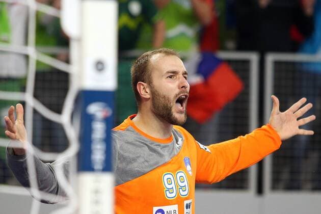 European Handball Championship, Group II, 2nd round, Slovenia - Spain 23.01.2018., Arena Varazdin, Varazdin, Croatia - 2018 European Men s Handball Championship, Group II, 2nd round, Slovenia - Spain. Urh Kastelic  GoranxStanzl PIXSELL