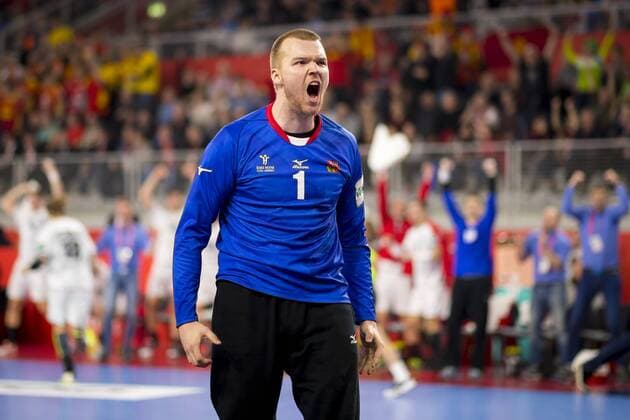 Tomas Mrkva (Nr. 1, Tschechien) freut sich ueber eine Parade. Mazedonien - Tschechien, Hauptrunde, Handball, EHF Euro 2018, 23.01.18 Varazdin Varazdin Croatia Arena Varazdin Copyright: xAgentur54Gradx xFelixxKoenigx