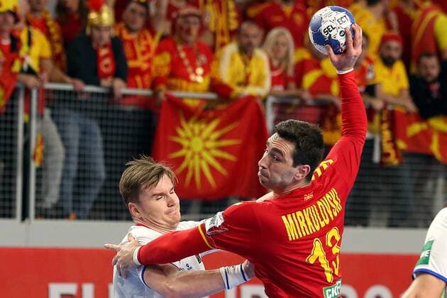 European Handball Championship, Group II, 2nd round, FYR Macedonia - Czech Republic 23.01.2018., Arena Varazdin, Varazdin, Croatia - 2018 European Men s Handball Championship, Group II, 2nd round, FYR Macedonia - Czech Republic. Filip Mirkulovski  GoranxStanzl PIXSELL