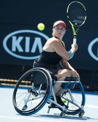 LUCY SHUKER (GBR), Wheelchair, Rollstuhl Tennis - Australian Open 2018 - Grand Slam ATP Tennis Herren WTA Tennis Damen - Melbourne Park - Melbourne - Victoria - Australia - 24 January 2018. Copyright: xJuergenxHasenkopfx