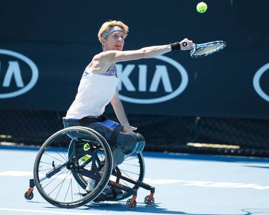SABINE ELLERBROCK (GER), Wheelchair, Rollstuhl Tennis - Australian Open 2018 - Grand Slam ATP Tennis Herren WTA Tennis Damen - Melbourne Park - Melbourne - Victoria - Australia - 24 January 2018. Copyright: xJuergenxHasenkopfx
