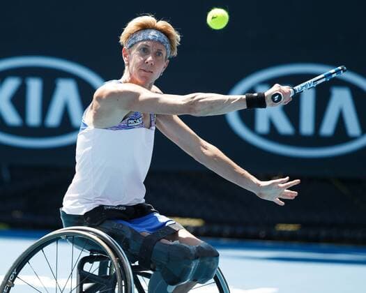 SABINE ELLERBROCK (GER), Wheelchair, Rollstuhl Tennis - Australian Open 2018 - Grand Slam ATP Tennis Herren WTA Tennis Damen - Melbourne Park - Melbourne - Victoria - Australia - 24 January 2018. Copyright: xJuergenxHasenkopfx