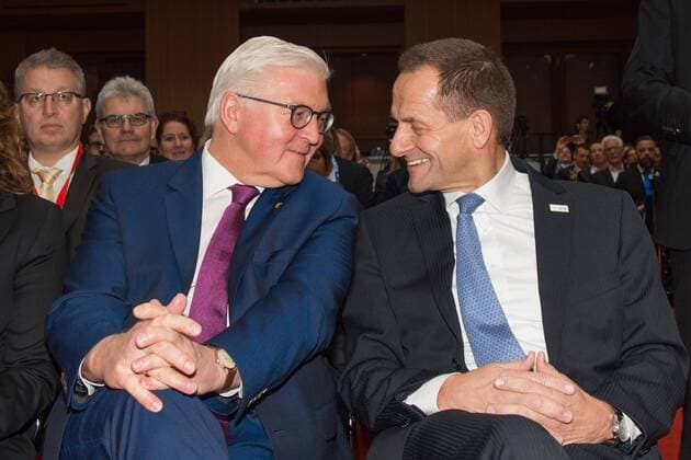 v.l. Frank Walter Steinmeier - Bundespraesident, Alfons Hoermann, Sterne des Sports, Berlin, 24.01.2018, Berlin Copyright: xEIBNER UwexKochx EP_UKH