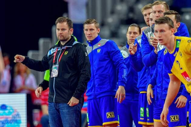 180124 Sveriges förbundskapten Kristjan Andresson under handbollsmatchen mellan Sverige och Norge under Handbolls-EM 2018 den 24 januari 2018 i Zagreb. Copyright: LUDVIGxTHUNMAN BB180124LT022