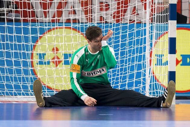 Niklas Landin Jacobsen (Nr. 1, Daenemark) im eigenen Tor. Mazedonien - Daenemark, Hauptrunde, Handball, EHF Euro 2018, 24.01.18 Varazdin Varazdin Croatia Arena Varazdin Copyright: xAgentur54Gradx xFelixxKoenigx