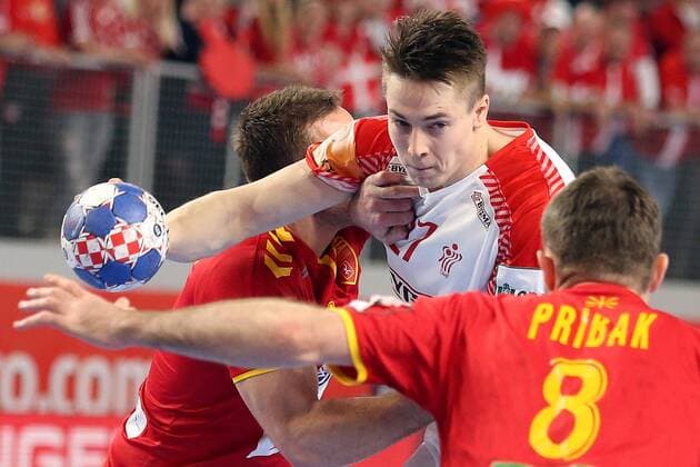 European Handball Championship, Group II, 3rd round, Macedonia - Denmark 24.01.2018., Arena Varazdin, Varazdin, Croatia - 2018 European Men s Handball Championship, Group II, 3rd round, Macedonia - Denmark. Michael Damgaard Nielsen  GoranxStanzl PIXSELL