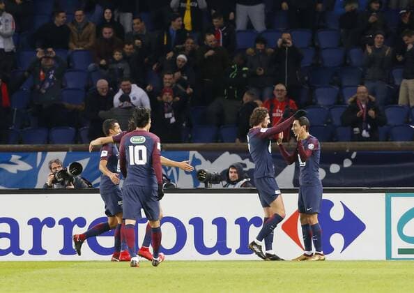 Joie des Parisiens sur le but de Rabiot (PSG) FOOTBALL : PSG Vs Guingamp - Coupe de France - 24 01 2018 MichaelBaucher Panoramic 