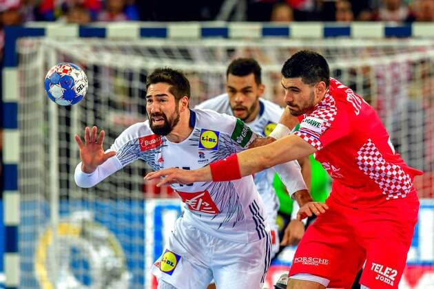 180124 Frankrikes Nikola Karabatic under handbollsmatchen mellan Kroatien och Frankrike under Handbolls-EM 2018 den 24 januari 2018 i Zagreb. Copyright: LUDVIGxTHUNMAN BB180124LT160