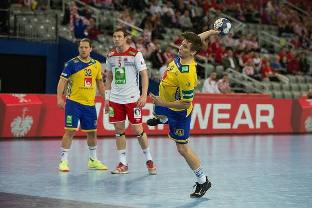 TOLLBRING Jerry (Sweden - Suede) HANDBALL : EHF EUROCroatie - Suede vs Norvege - 24 01 2018 THEOPHILELaurent Panoramic 
