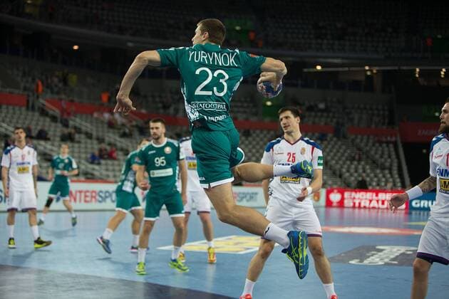 YURYNOK Andrei (Belarus - Bielorussie) HANDBALL : EHF EUROCroatia - Serbie vs Bielorussie - 24 01 2018 THEOPHILELaurent Panoramic 