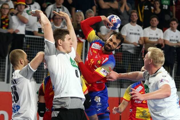 European Handball Championship, Group II, 3rd round, Germany - Spain 24.01.2018., Arena Varazdin, Varazdin, Croatia - 2018 European Men s Handball Championship, Group II, 3rd round, Germany - Spain. Daniel Sarmiento, Finn Lemke GoranxStanzl PIXSELL
