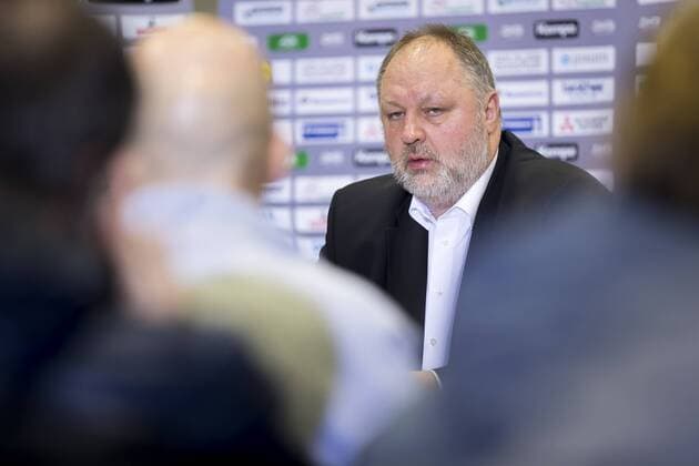 Andreas Michelmann waehrend der Pressekonferenz. Pressekonferenz der deutschen Mannschaft nach dem Ausscheiden aus der EM, Hauptrunde, Handball, EHF Euro 2018, 25.01.18 Sveti Martin Sveti Martin Croatia Arena Varazdin Copyright: xAgentur54Gradx xFelixxKoenigx
