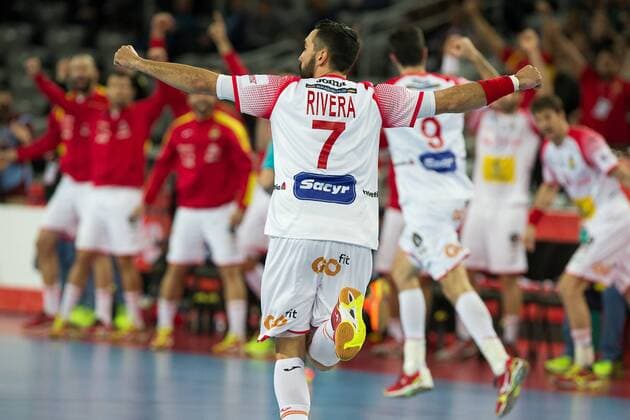 Bilder des Tages - SPORT RIVERA Valero (Espagne - Spain) HANDBALL : EHF EUROCroatie - Espagne vs France - 26 01 2018 THEOPHILELaurent Panoramic 