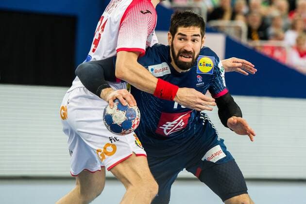 180126 Frankrikes Nikola Karabatic under semifinalen mellan mellan Frankrike och Spanien under Handbolls-EM 2018 den 26 januari 2018 i Zagreb. Copyright: FREDRIKxVARFJELL BB180126FV036