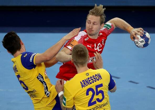 European Handball Championship, semifinal, Denmark - Sweden 26.01.2018., Arena Zagreb, Zagreb, Croatia - 2018 European Men s Handball Championship, semifinal, Denmark - Sweden. Peter Balling Christensen  IgorxKralj PIXSELL