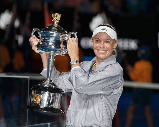 Themen der Woche - SPORT Bilder des Tages - SPORT CAROLINE WOZNIACKI (DEN) Tennis - Australian Open 2018 - Grand Slam ATP Tennis Herren WTA Tennis Damen - Melbourne Park - Melbourne - Victoria - Australia - 27 January 2018. Copyright: xJuergenxHasenkopfx