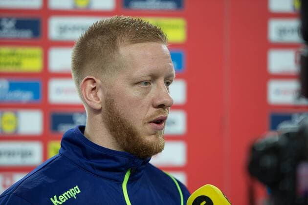 GOTTFRIDSSON Jim (Sweden - Suede) HANDBALL : EHF EURO Conference de Presse : France - Espagne - Danemark - Suede - 27 01 2018 THEOPHILELaurent Panoramic 