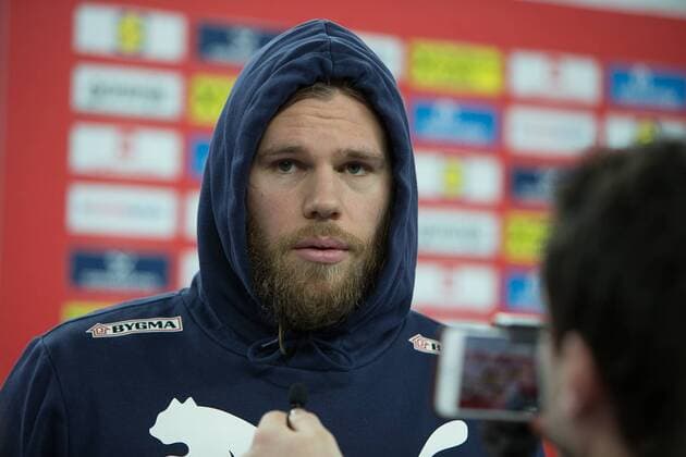 HANSEN Mikkel (Danemark - Denmark) HANDBALL : EHF EURO Conference de Presse : France - Espagne - Danemark - Suede - 27 01 2018 THEOPHILELaurent Panoramic 