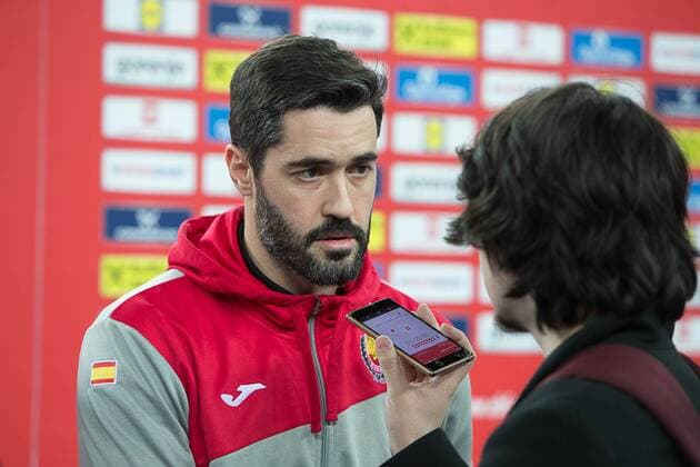 ENTRERRIOS Raul (Espagne - Spain) HANDBALL : EHF EURO Conference de Presse : France - Espagne - Danemark - Suede - 27 01 2018 THEOPHILELaurent Panoramic 