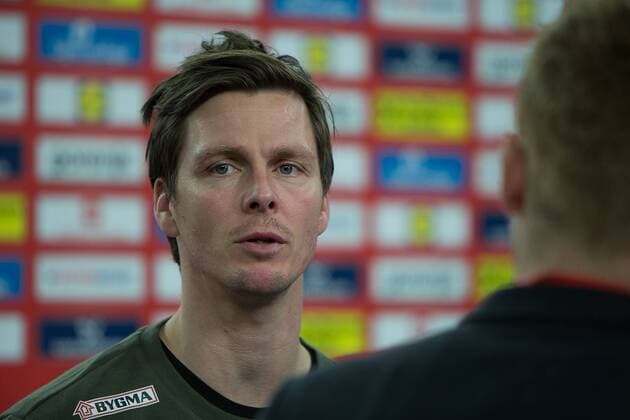 LINDBERG Hans O. (Danemark - Denmark) HANDBALL : EHF EURO Conference de Presse : France - Espagne - Danemark - Suede - 27 01 2018 THEOPHILELaurent Panoramic 