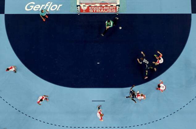 Bilder des Tages - SPORT PXL_European Handball Championship, France vs Denmark 28.01.2018., Arena Zagreb, Zagreb, Croatia - 2018 European Men s Handball Championship, match for the 3rd place, France vs Denmark.  IgorxKralj PIXSELL