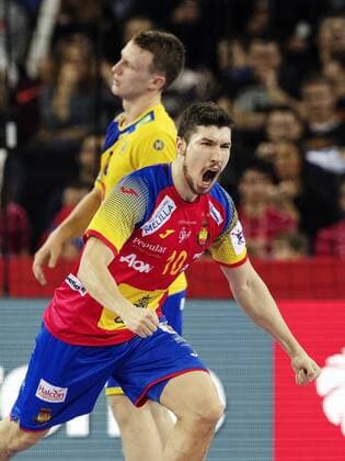 Bilder des Tages - SPORT 180128 Spaniens Alex Dujshebaev Dovichebaeva jublar under finalen mellan Sverige och Spanien under Handbolls-EM 2018 den 28 januari 2018 i Zagreb. Copyright: FREDRIKxVARFJELL BB180128FV105