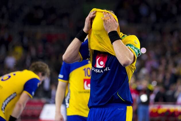 Max Darj (Nr. 7, Schweden) nach der Niederlage im Finale. Spanien - Schweden, Finale, Handball, EHF Euro 2018, 28.01.18 Zagreb Zagreb Croatia Arena Zagreb Copyright: xAgentur54Gradx xFelixxKoenigx