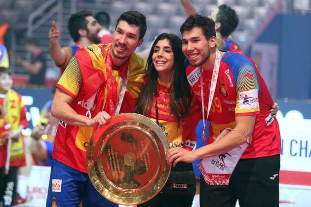 Handball EM Finale, Spanien ist Europameister European Handball Championship, handball players with their families 28.01.2018., Croatia, Arena Zagreb, Zagreb - European Handball Championship, handball players with their families.  GoranxStanzl PIXSELL