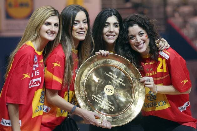 Handball EM Finale, Spanien ist Europameister European Handball Championship, handball players with their families 28.01.2018., Croatia, Arena Zagreb, Zagreb - European Handball Championship, handball players with their families.  GoranxStanzl PIXSELL