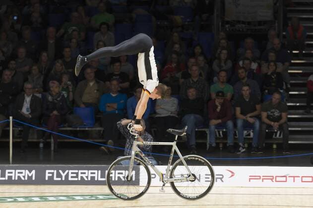 2017 Indoor Cycling World Championship WM Weltmeisterschaft Dornbirn, Österreich Kunstradfahren. 1er Männer Single Men. Lukas Kohl