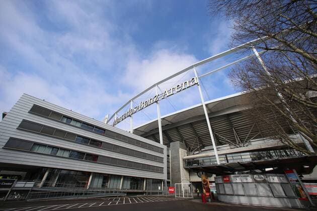 27.01.2018, Fussball GER, 1. Bundesliga Saison 2017 2018, 20. Spieltag, VfB Stuttgart - FC Schalke 04 0:2, Mercedes Benz Arena, Aussenansicht
