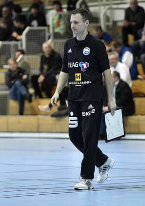 01.02.2018 - Handball - Saison 2017 2018 - Testspiel - Freundschaftsspiel : HC Erlangen HCE - ThSV Eisenach - - Arne Kühr ( Trainer Coach ThSV Eisenach ) enttäuscht Enttäuschung