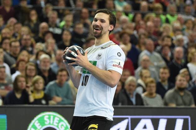 Handball, Herren, 1. Bundesliga, Saison 2017 18, All-Star Spiel, Nationalmannschaft - HBL Weltauswahl, Fabian Wiede (Nr. 10, Deutschland), 02.02.18, Copyright: xMichaelxHundtx xMatthiasxKochx