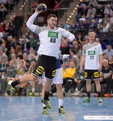 Jannik Kohlbacher (GER 48) beim All Star Game 2018 im Handball - Deutsche Nationalmannschaft gegen Bundesliga-Auswahl am 02.02.2018 in Leipzig (Sachsen). Leipzig Copyright: xEIBNER ChristianxModlax EP_CMA