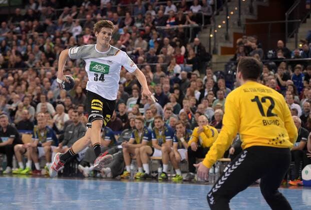 Rune Dahmke (GER 34) beim All Star Game 2018 im Handball - Deutsche Nationalmannschaft gegen Bundesliga-Auswahl am 02.02.2018 in Leipzig (Sachsen). Leipzig Copyright: xEIBNER ChristianxModlax EP_CMA