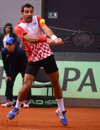 PXL_Davis Cup, first round, Croatia - Canada, doubles 03.02.2018., Gradski vrt, Osijek, Croatia - Davis Cup by BNP Paribas first round, Croatia - Canada, doubles, Marin Cilic, Ivan Dodig - Daniel Nestor, Vasek Pospisil. Ivan Dodig. MarkoxPrpic PIXSELL