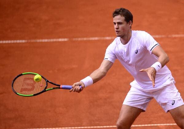 PXL_Davis Cup, first round, Croatia - Canada, doubles 03.02.2018., Gradski vrt, Osijek, Croatia - Davis Cup by BNP Paribas first round, Croatia - Canada, doubles, Marin Cilic, Ivan Dodig - Daniel Nestor, Vasek Pospisil. Vasek Pospisil. MarkoxPrpic PIXSELL
